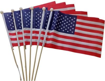 USA Hand Flag - 6 Pack