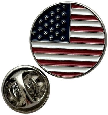 USA Round Pin Badge