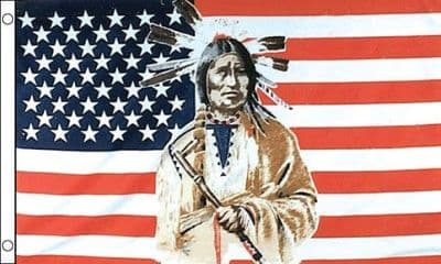 USA with Indian Flag 5ft x 3ft