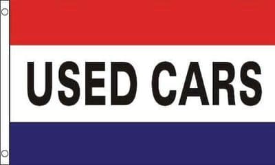 Used Cars Flag - 5ft x 3ft | Standard Polyester