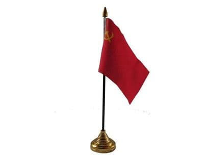 USSR Hammer and Sickle Table Flag
