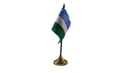 Uzbekistan Table Flag