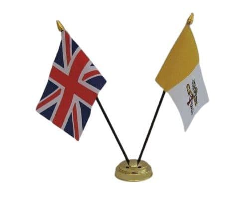 Vatican City & UK Table Flag | Buy Vatican City & UK Table Flag