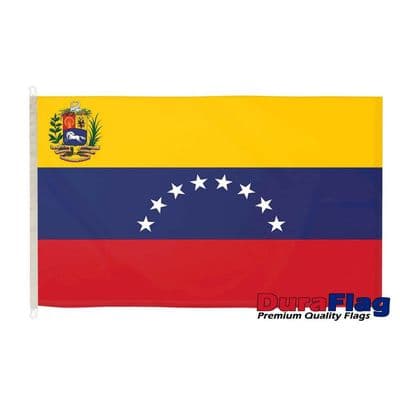 Venezuela Crest Flag - 5ft x 3ft | Premium Quality DuraFlag D Clips