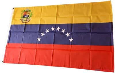 Venezuela Crest Flag - 5ft x 3ft | Standard Polyester