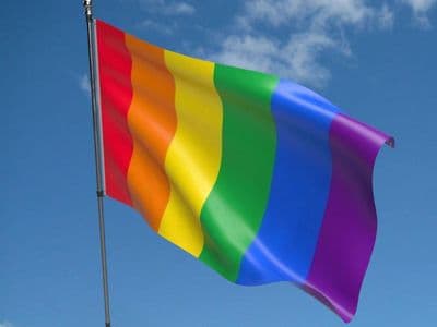 Vertical Rainbow Flag 5ft x 3ft