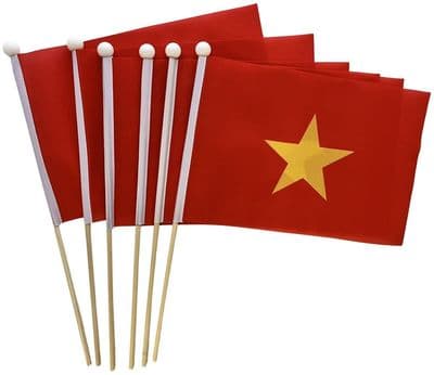 Vietnam Hand Flag - 6 Pack