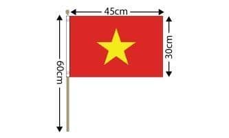 Polyester Flagge Vietnam Flagge 60x90 Cm - Polyester, Wasser- Und Sonnenbeständig Hissflagge Vietnam
