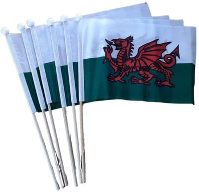 Wales Hand Flag - 6 Pack