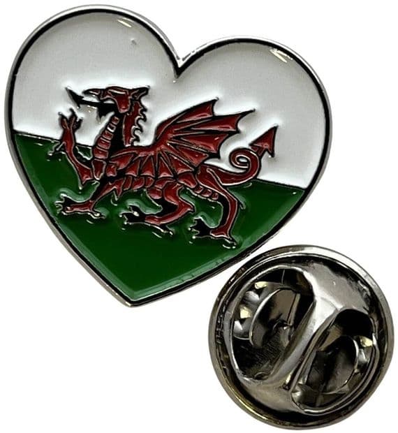 Wales Heart Pin Badge | Buy Wales Heart Pin Badge | North West Flags
