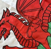 Welsh Dragon Sewn Nylon Flag with Eyelets - 5ft x 3ft | NWFlags