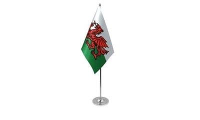 Wales Table Flag - Satin