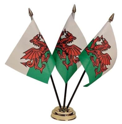 Wales Triple Table Flag
