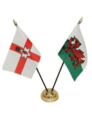 Wales with Northern Ireland Friendship Table Flag