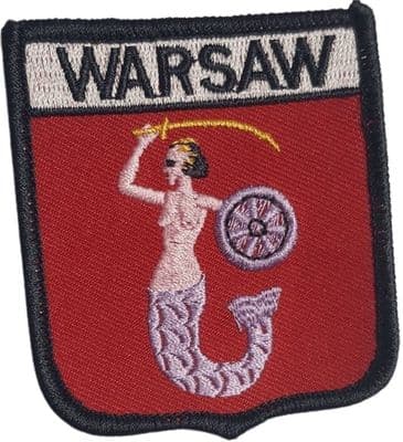 Warsaw Shield Embroidered Sew on patch
