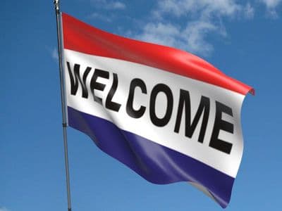 Welcome Flag 5ft x 3ft