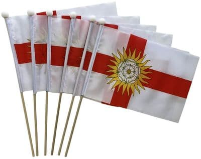West Riding of Yorkshire Hand Flag - 6 Pack