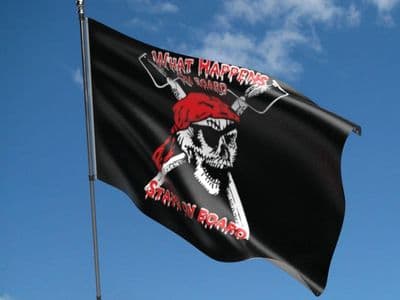What Happens on Board Pirate Flag 5ft x 3ft