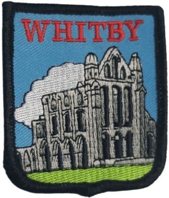 Whitby Abbey Shield Embroidered Sew on patch
