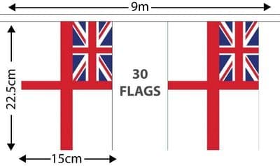 White Ensign Bunting 9m