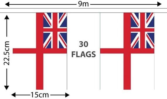 White Ensign Bunting | Buy White Ensign Bunting | NWFlags