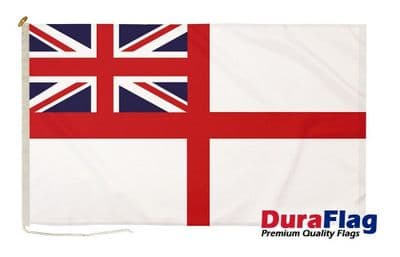 White Ensign Flag - 3ft x 2ft | Premium Quality DuraFlag Rope & Toggle