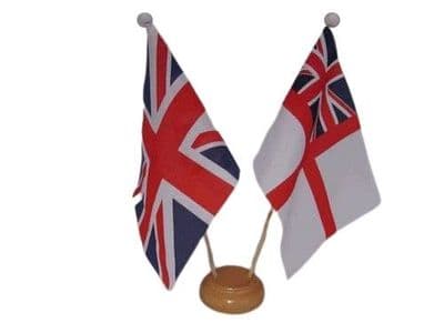 White Ensign Friendship Table Flag - Wood
