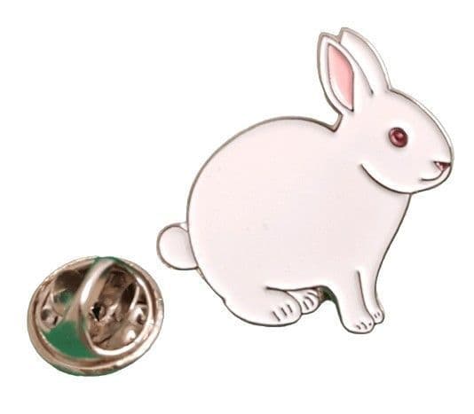 White Rabbit Pin Badge | Buy White Rabbit Pin Badge | NWFlags