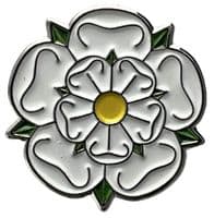White Rose Large Pin Badge | Buy White Rose Large Pin Badge | NWFlags