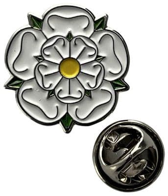 White Rose Large Pin Badge