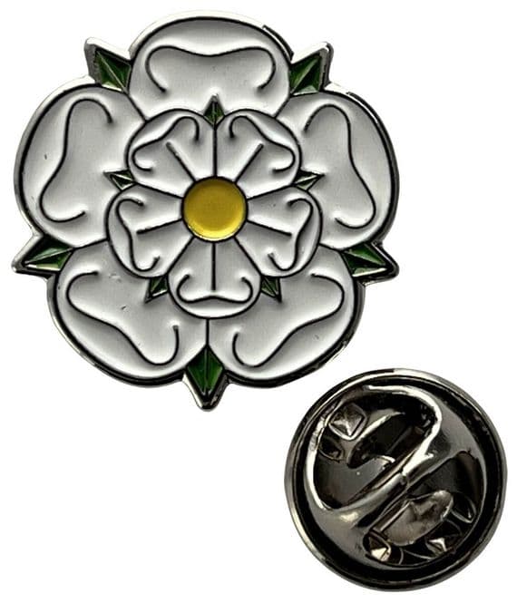 White Rose Large Pin Badge | Buy White Rose Large Pin Badge | NWFlags