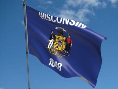Wisconsin State 5ft x 3ft Flag