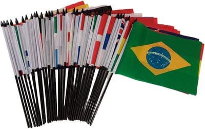 World Cup 2022 - All 32 Competing Nations Hand Flags