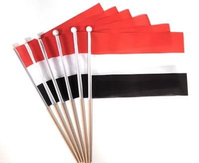 Yemen Hand Flag - 6 Pack