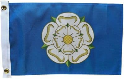 Yorkshire Flag 1.5ft x 1ft - Knitted Heavy Polyester Small Flag with 2 Eyelets