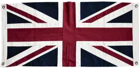 ***Union Jack Aged Style Sewn Cotton Flag 100cm x 50cm - 4 Eyelets