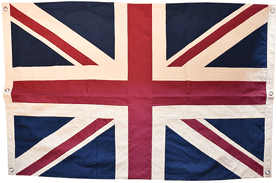 ***Union Jack Aged Style Sewn Cotton Flag 150cm x 100cm - 6 Eyelets