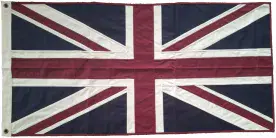 ***Union Jack Aged Style Sewn Cotton Flag 150cm x 75cm - 2 Eyelets