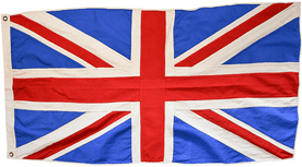 *Union Jack Marine Style Sewn Cotton Flag 150cm x 75cm - 2 Eyelets