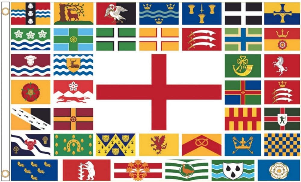 County Flags 39 English County Flags Polyester 5 x3 Flag