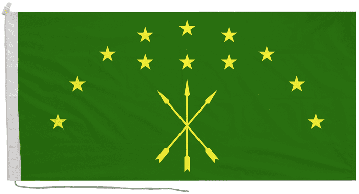 Adygea Republic Russian Federation Flag with Rope & Toggle