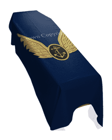 AIRCREWMAN WINGS (PORTRAIT) PREMIUM COFFIN DRAPE