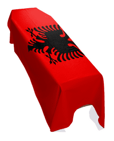 ALBANIA FLAG PREMIUM COFFIN DRAPE (MADE TO ORDER)