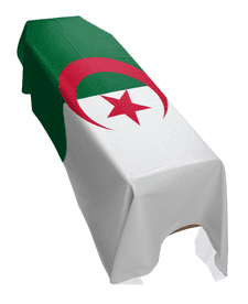 ALGERIA FLAG PREMIUM COFFIN DRAPE (MADE TO ORDER)