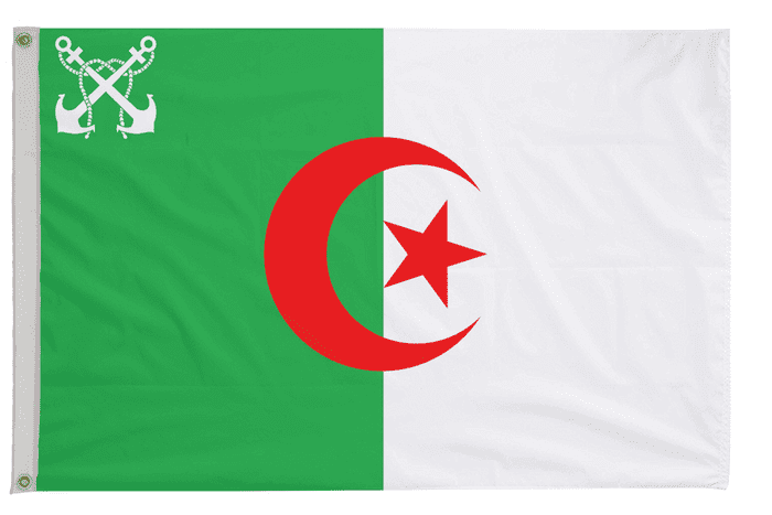 Algeria Naval Ensign Flag with Eyelets