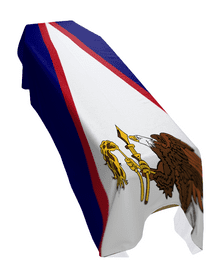 AMERICAN SAMOA FLAG PREMIUM COFFIN DRAPE (MADE TO ORDER)