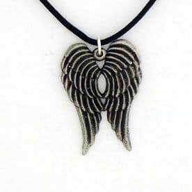 Angel Wings Pewter Pendant - Made in England