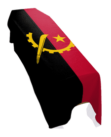 ANGOLA FLAG PREMIUM COFFIN DRAPE (MADE TO ORDER)