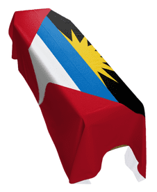 ANTIGUA AND BARBUDA FLAG PREMIUM COFFIN DRAPE (MADE TO ORDER)