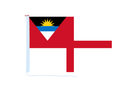 Antigua & Barbuda Coastguard Ensign Flag with Rope & Toggle